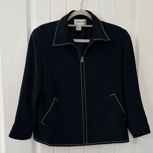 Bloomingdale's Black Jacket with White Accents